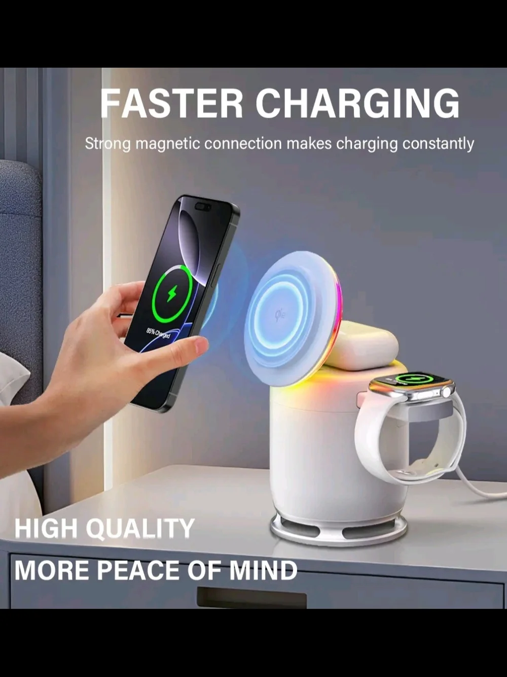 3 In 1 Charging Station And BT Speaker